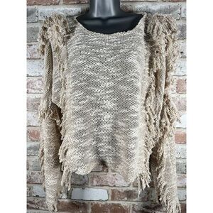 Misa Los Angeles Tan Off-the-Shoulder Sweater
